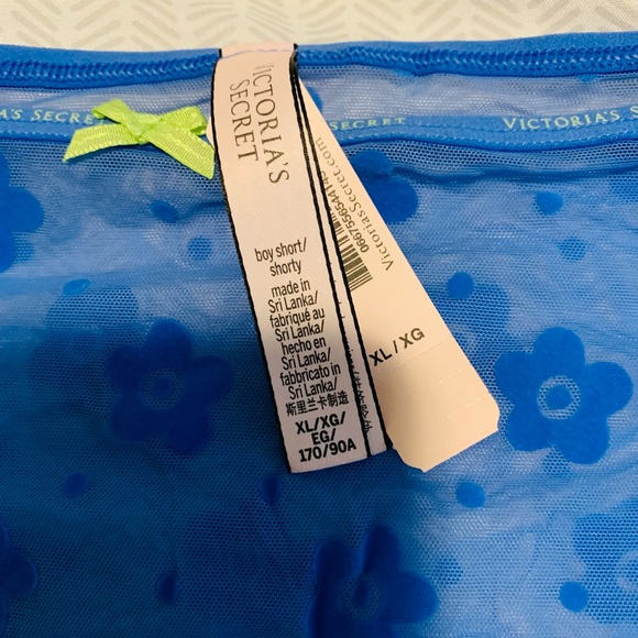 NWT Victoria’s Secret Boy Short/Shorty Panties in Mesh Daisy - Picture 11 of 13